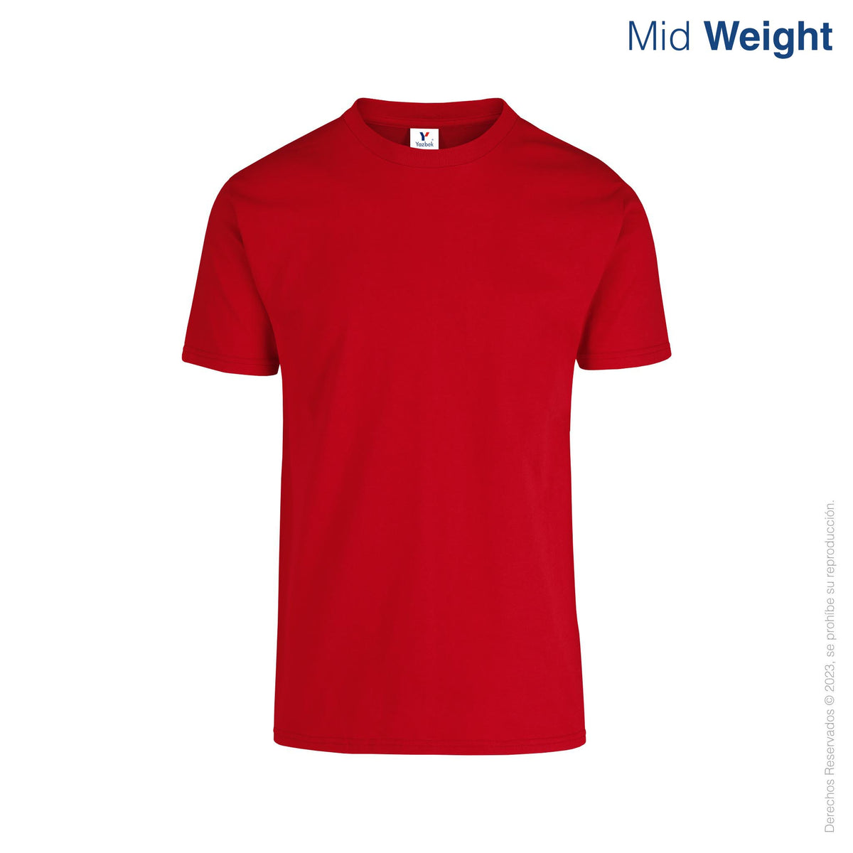 Men's Crew Neck Short Sleeve T-Shirt · 100% Cotton · Red – Yazbek®