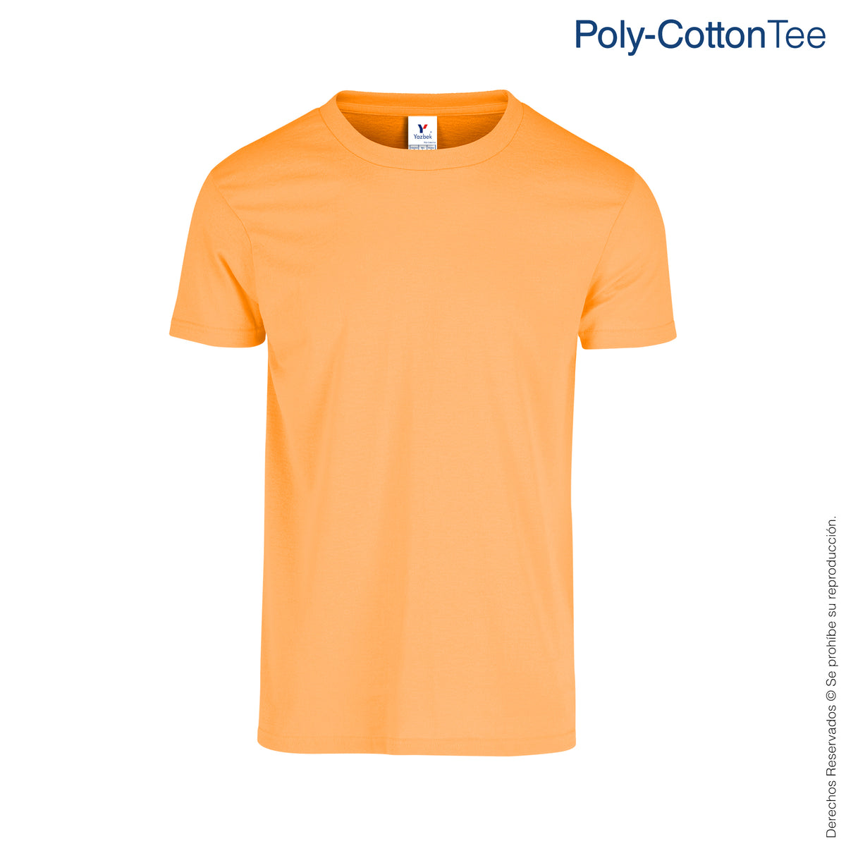 Playera Color Naranja Yazbek Men's Crew Neck Short Sleeve T-Shirt