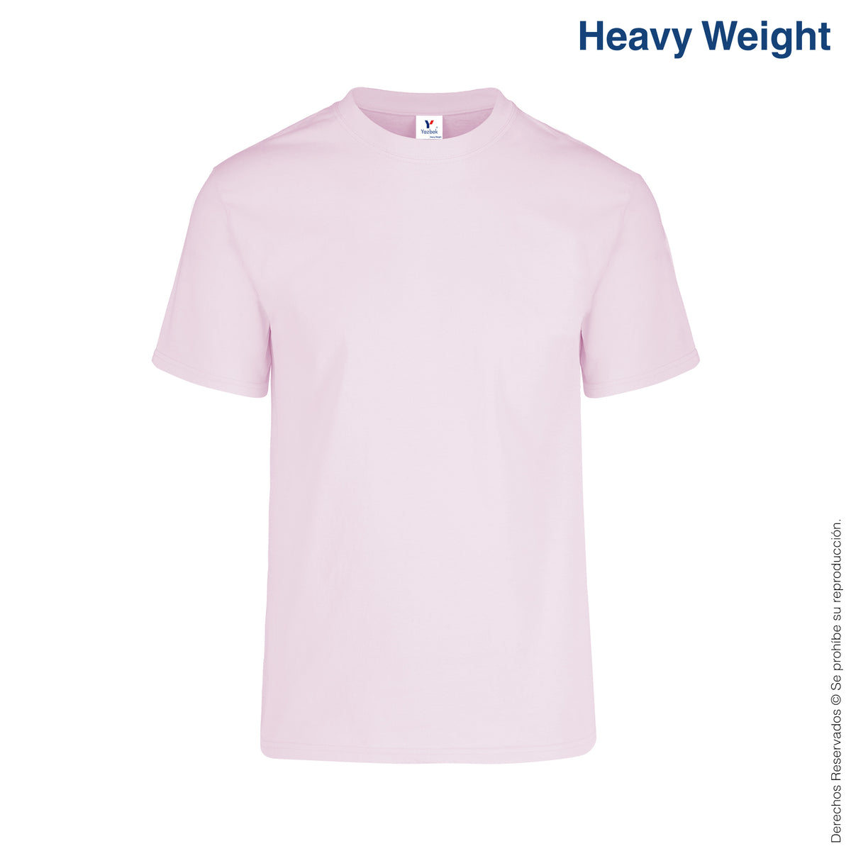 Men’s Heavy Weight Crew Neck Short Sleeve T-Shirt · 100% Cotton · Light Pink