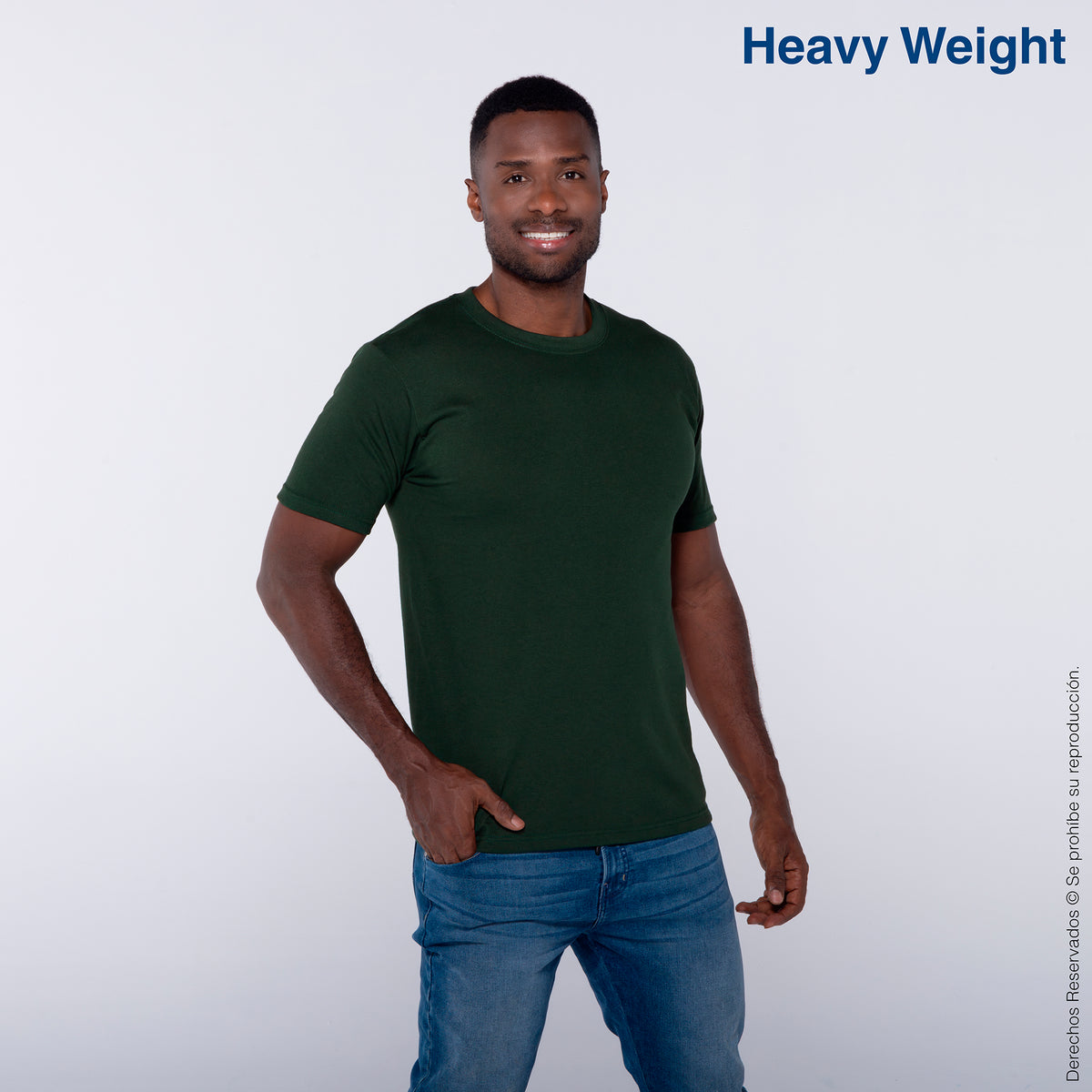Men's Heavy Weight Crew Neck Short Sleeve T-Shirt · 100