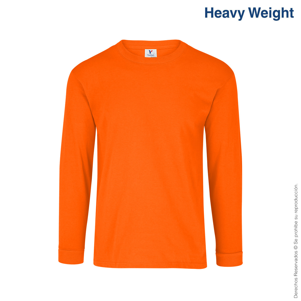 Playera Peso Completo Cuello Redondo Manga Larga para Caballero