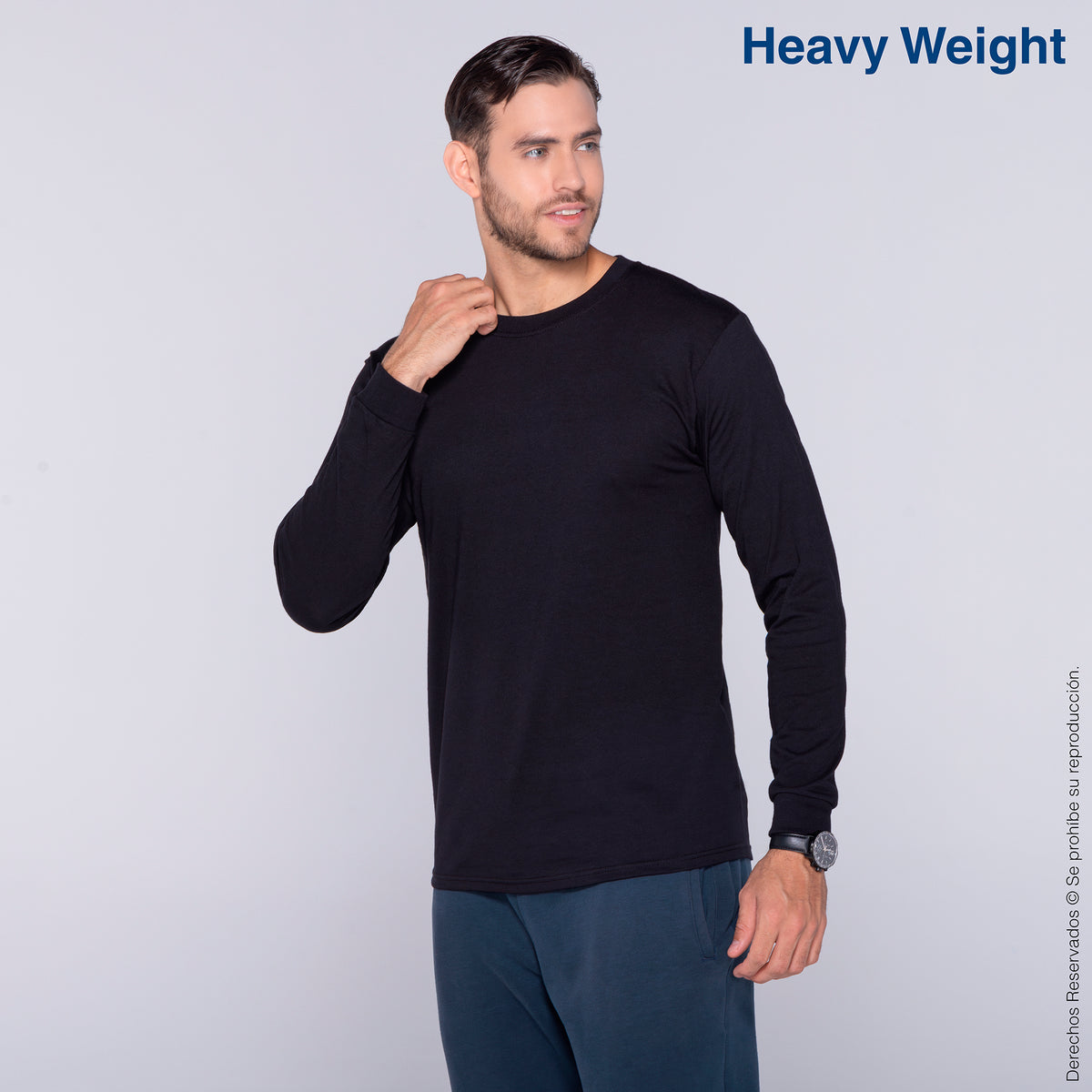 Gildan Hombre Camiseta Negra Manga Larga Gildan Blusa Negra Manga