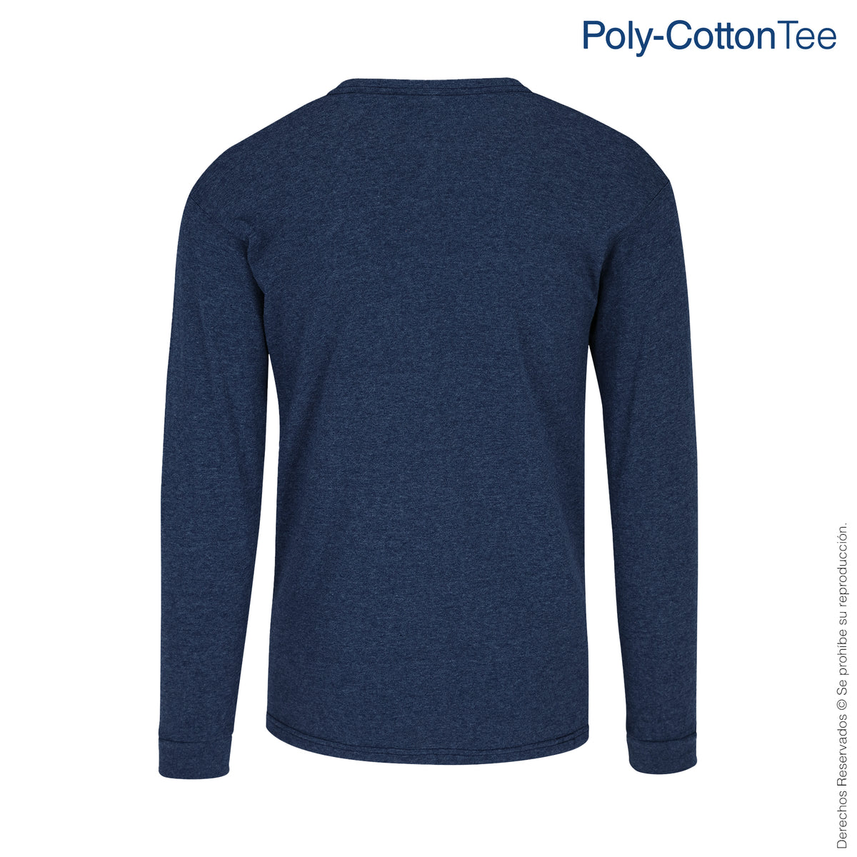 Playera Cuello Redondo Manga Larga para Caballero · 50% Algodón 50