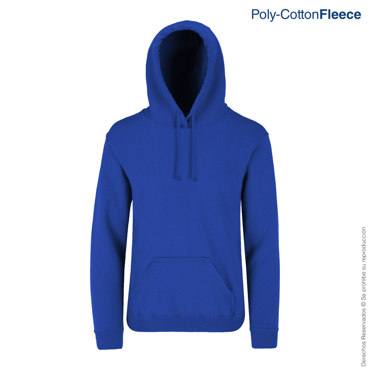 Sudadera con Capucha y Cangurera Unisex para Adulto · 50% Algodón 50%  Poliéster · Color Royal