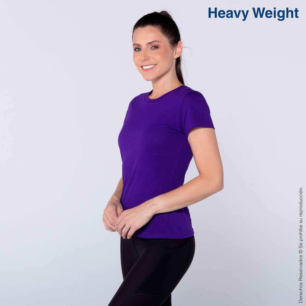 Short Sleeve Tallas Yazbek Dama Playera Peso Completo Cuello