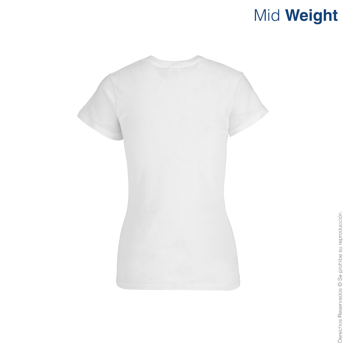 Playera Cuello V Manga Corta con Silueta para Dama · 100% Algodón