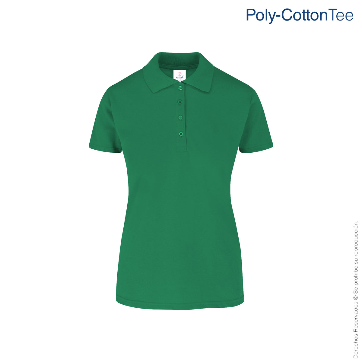 Playera Tipo Polo Piqué con Silueta para Dama · 50% Algodón 50% Poliéster ·  Color Jade