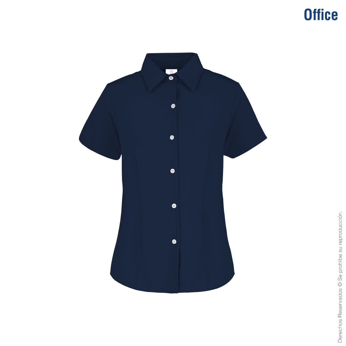 Camisa de Gabardina Manga Corta con Silueta para Dama · 50% Algodón 50 ...