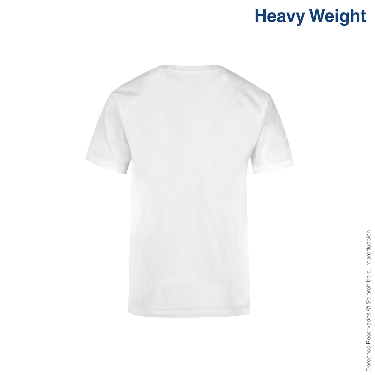 Playera Peso Completo Cuello Redondo Manga Corta Unisex para Joven · 100%  Algodón · Color Blanco