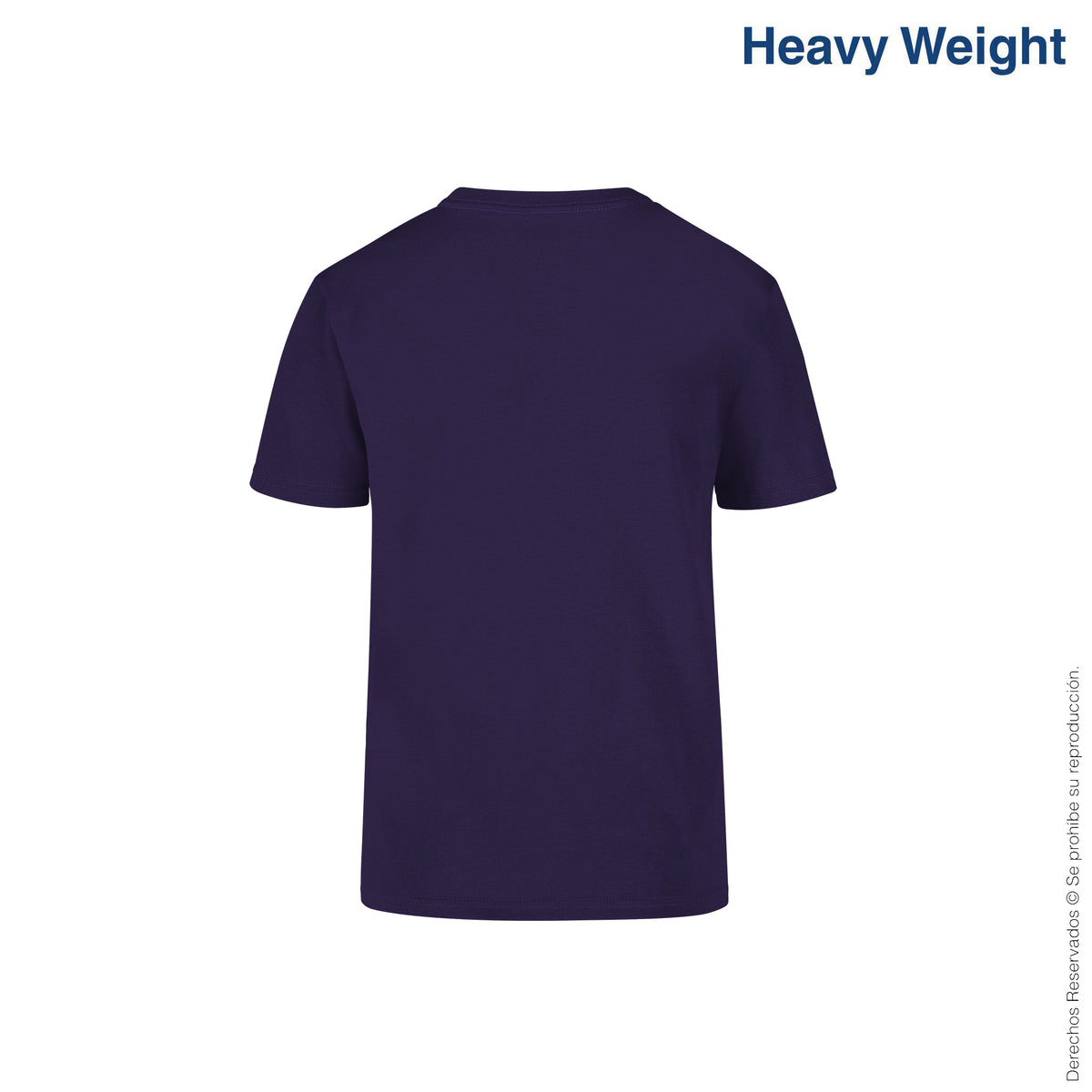 Playera Peso Completo Cuello Redondo Manga Corta Unisex para Joven · 100%  Algodón · Color Morado