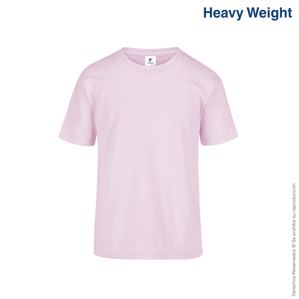 Playeras Rosa Youth's Unisex Heavy Weight Crew Neck Short Sleeve T