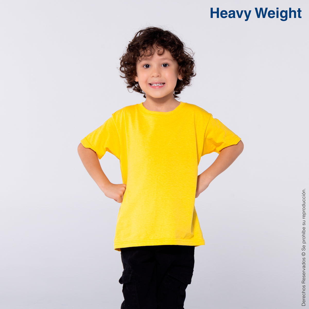 Kid's Unisex Heavy Weight Crew Neck Short Sleeve T-Shirt · 100