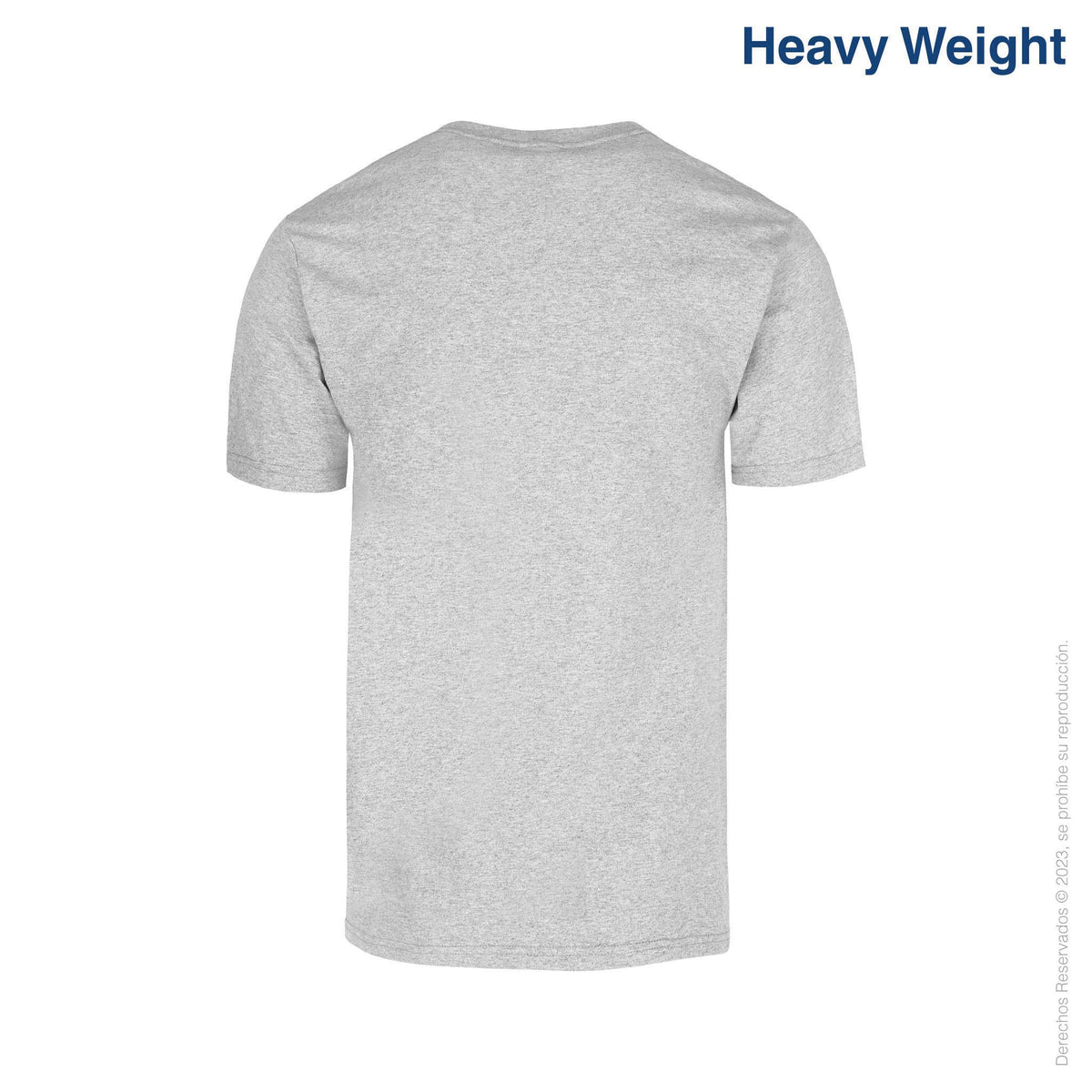 Men s Heavy Weight Crew Neck Short Sleeve T Shirt 90 Cotton 10 Polyester Heather Grey