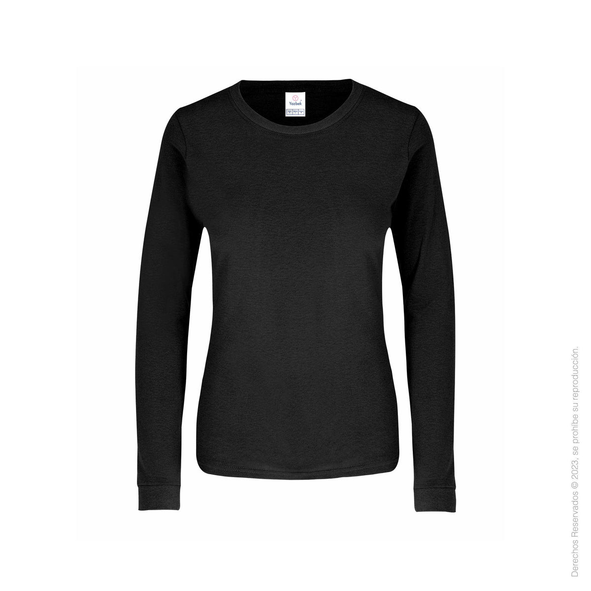  Camisa negra de manga larga para mujer, cuello redondo, bloque  de color, sudaderas de manga larga, lindas camisetas, Z2-3-blanco : Ropa,  Zapatos y Joyería