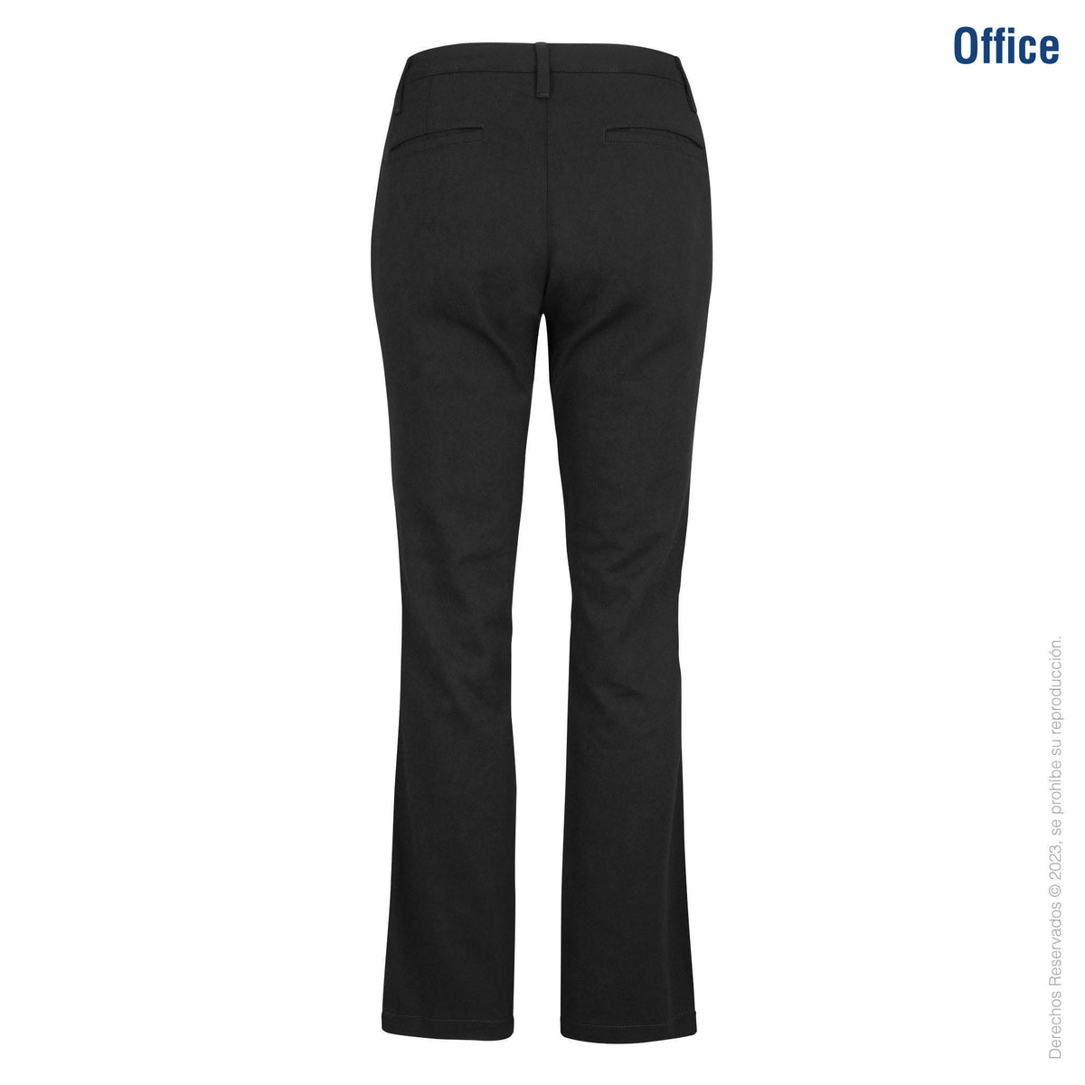 Pantalon de Gabardina para Dama · 65% Poliéster 35% Algodón · Color Negro