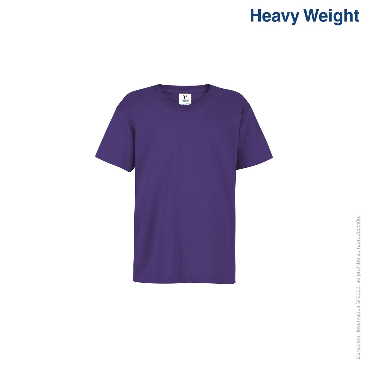 Kid s Unisex Heavy Weight Crew Neck Short Sleeve T Shirt 100 Cotton Purple