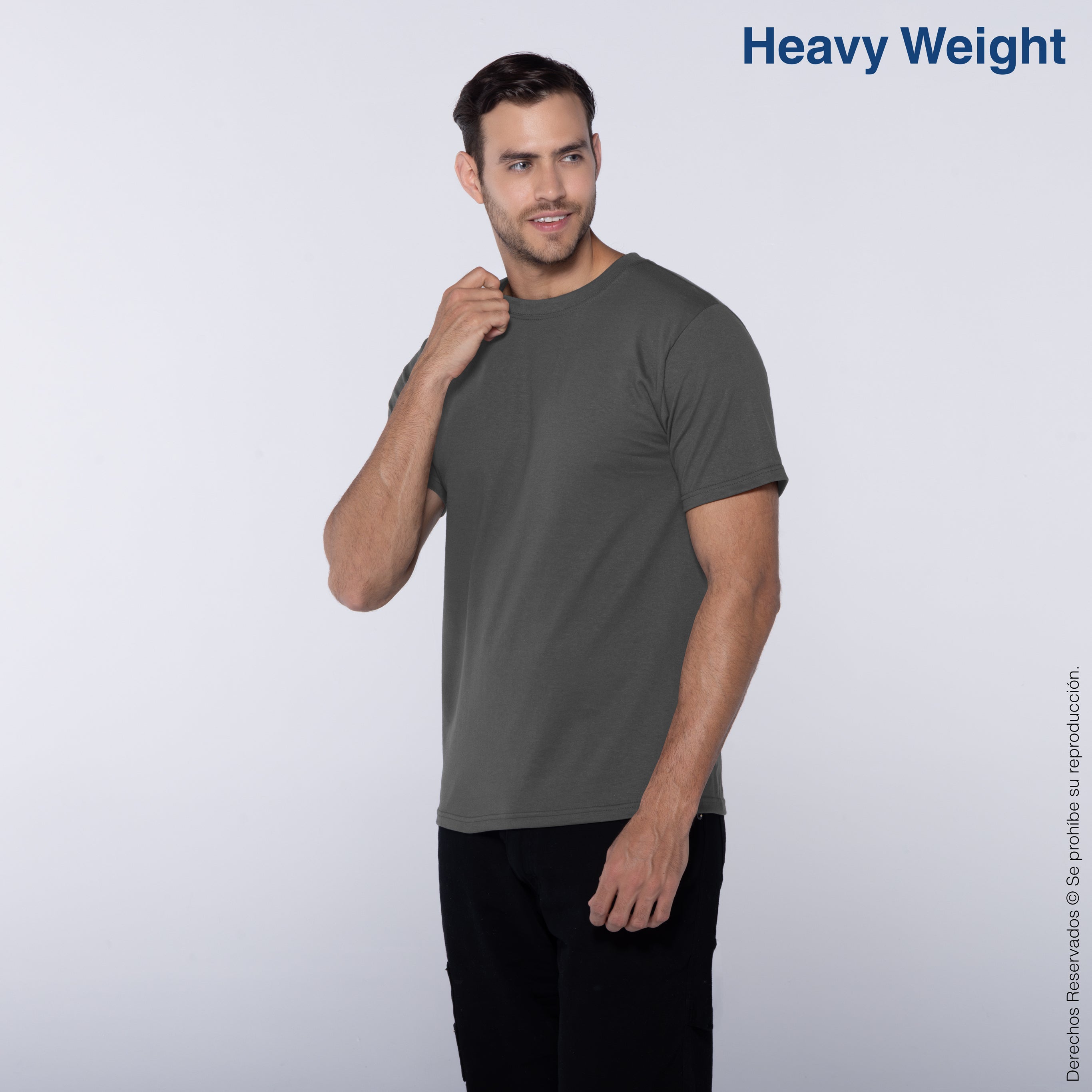Yazbek Men's Heavyweight Crew Neck T-Shirt 3-Pack - 5.9 Ounce Short Sleeve Tees (Royal, X-Large)