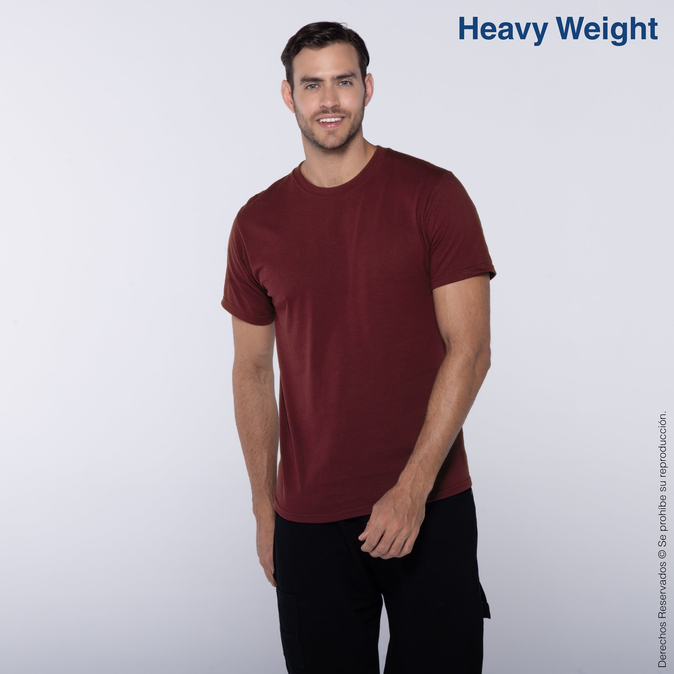 Playera Cuello Redondo Playera Color Vino Hombre Playera Cuello