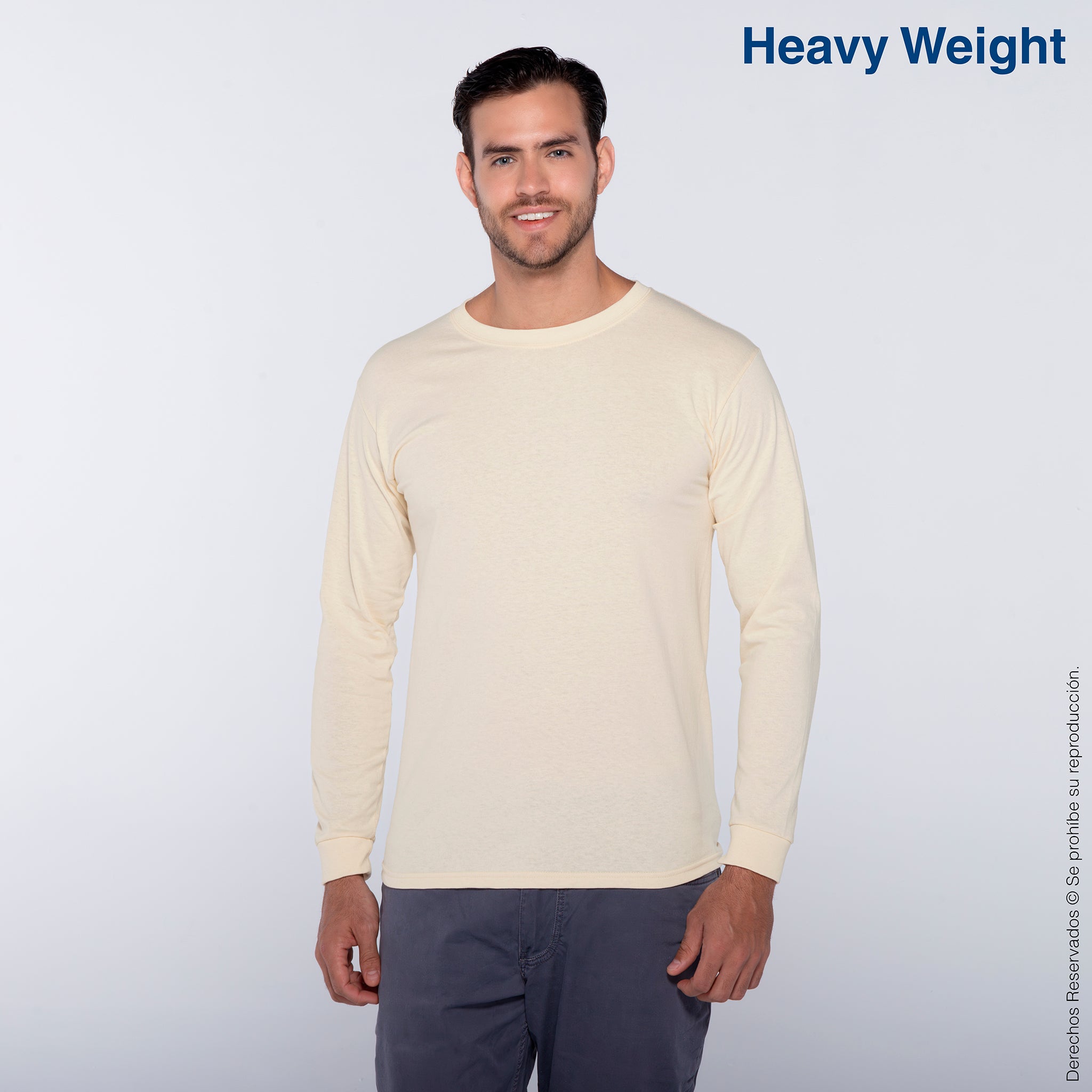 Playera Cuello Redondo Playera Blanca De Algodon Manga Larga