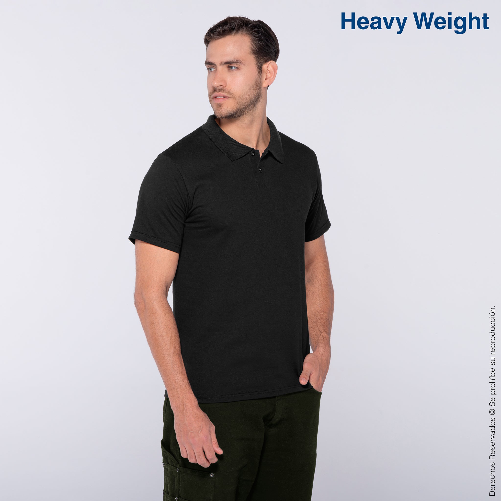Heavy Weight Playera Negra Yazbek Adult Unisex Heavy Weight Crew