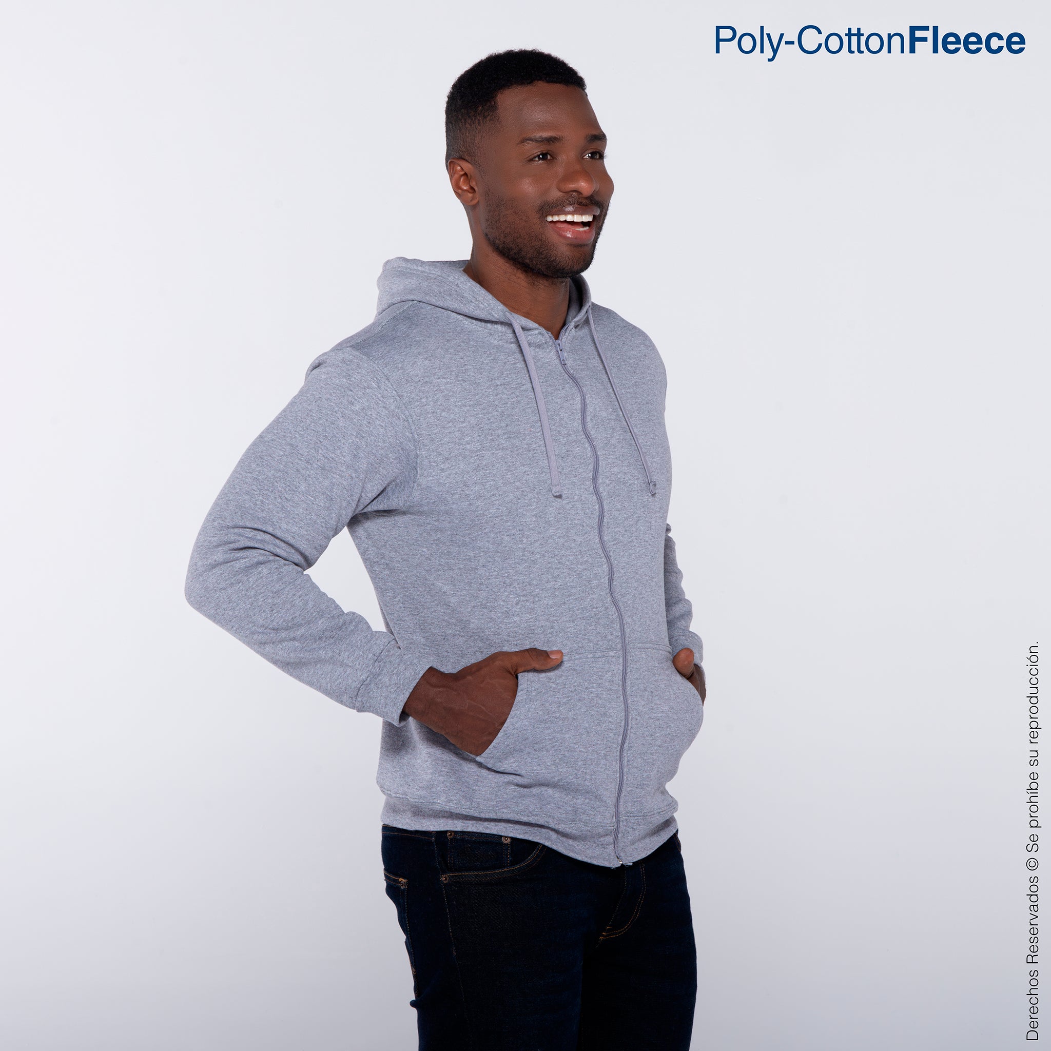 Zip hoodie (grey melange) – Merge Of Global
