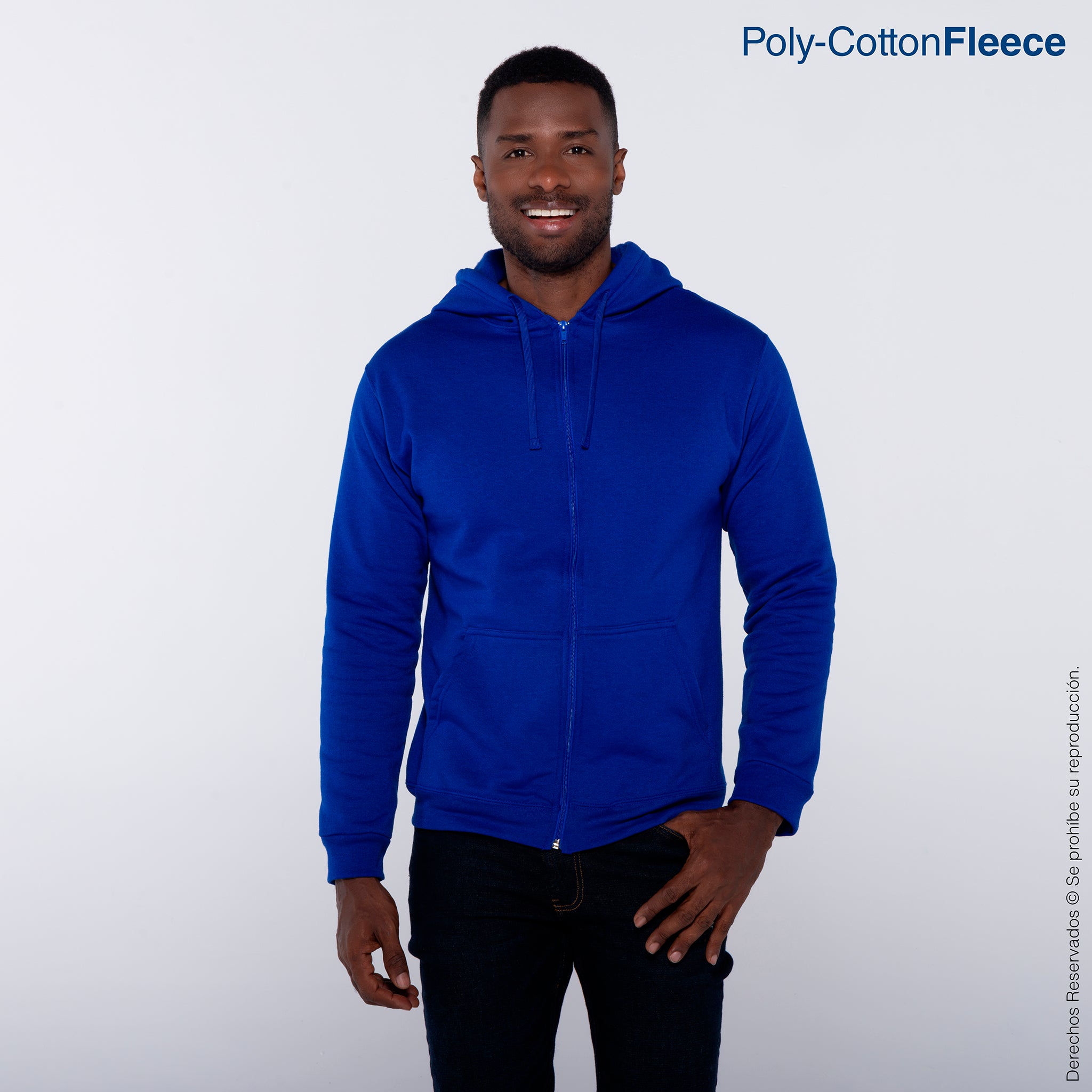 Cangurera Sudadera Azul Marino Con Cierre Sudadera Con Capucha