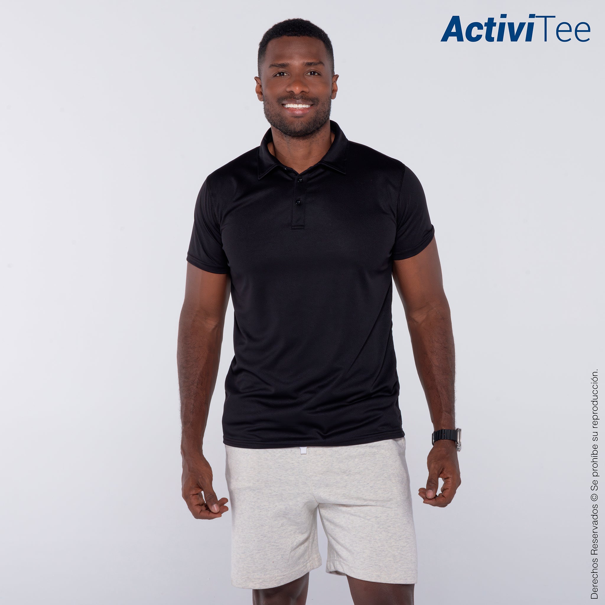 Playera Tipo Polo Manga Corta para Caballero · 100% Poliéster