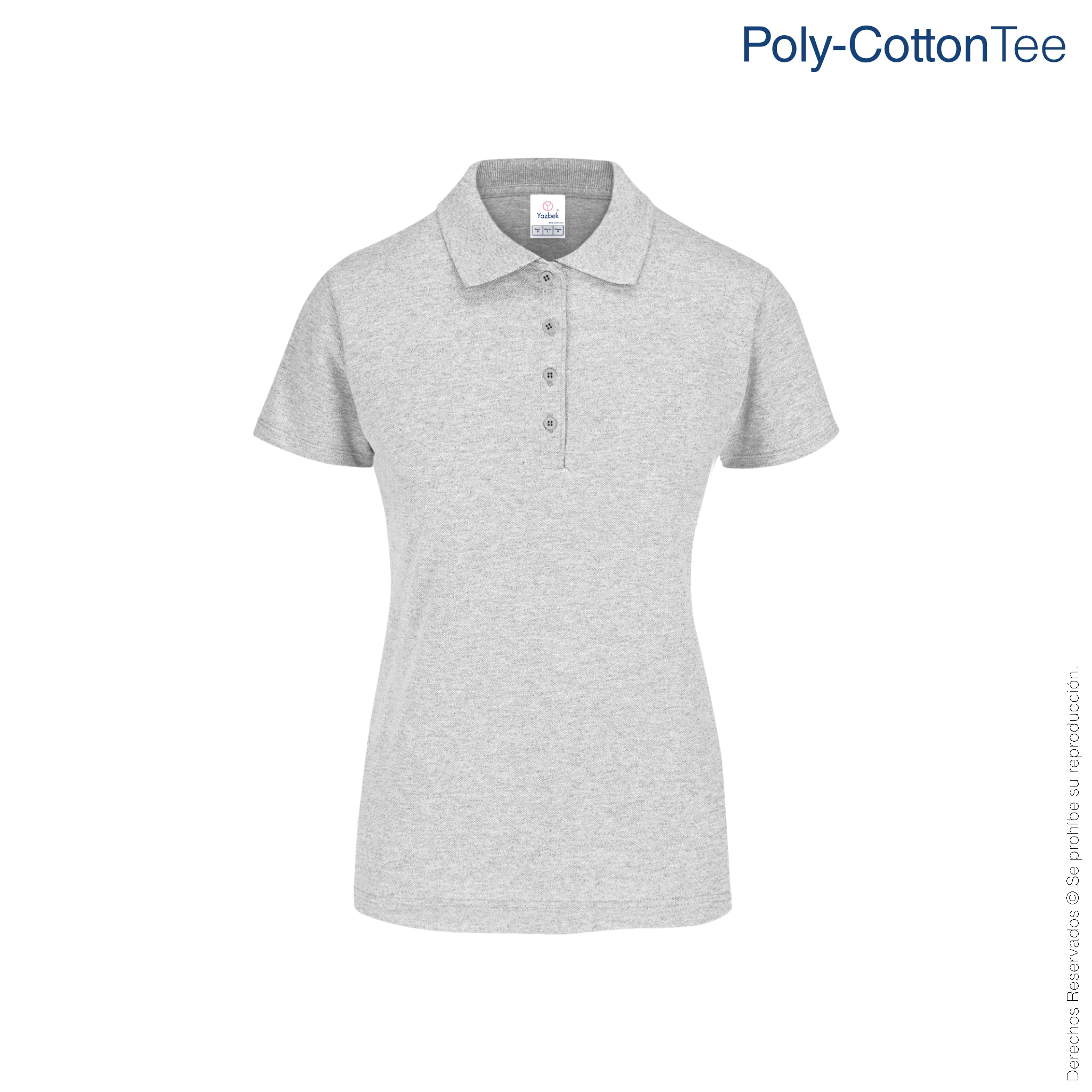 Playera Yazbek Playera Gris De Mujer Playera Tipo Polo Piqué Con