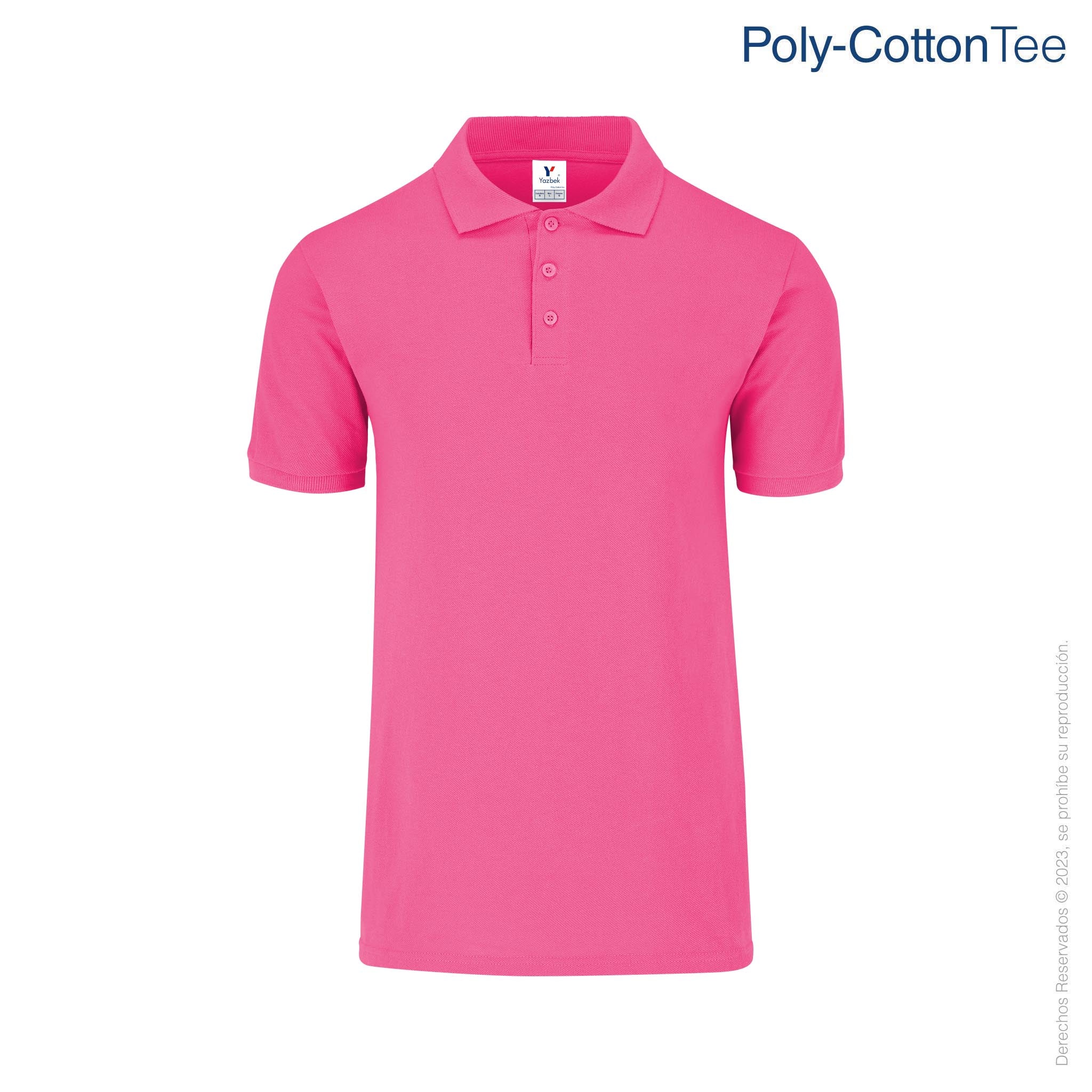 Men\'s Sport Short Sleeve Shirt – · Cotton Fuchsia · 50% Polyester Yazbek® 50