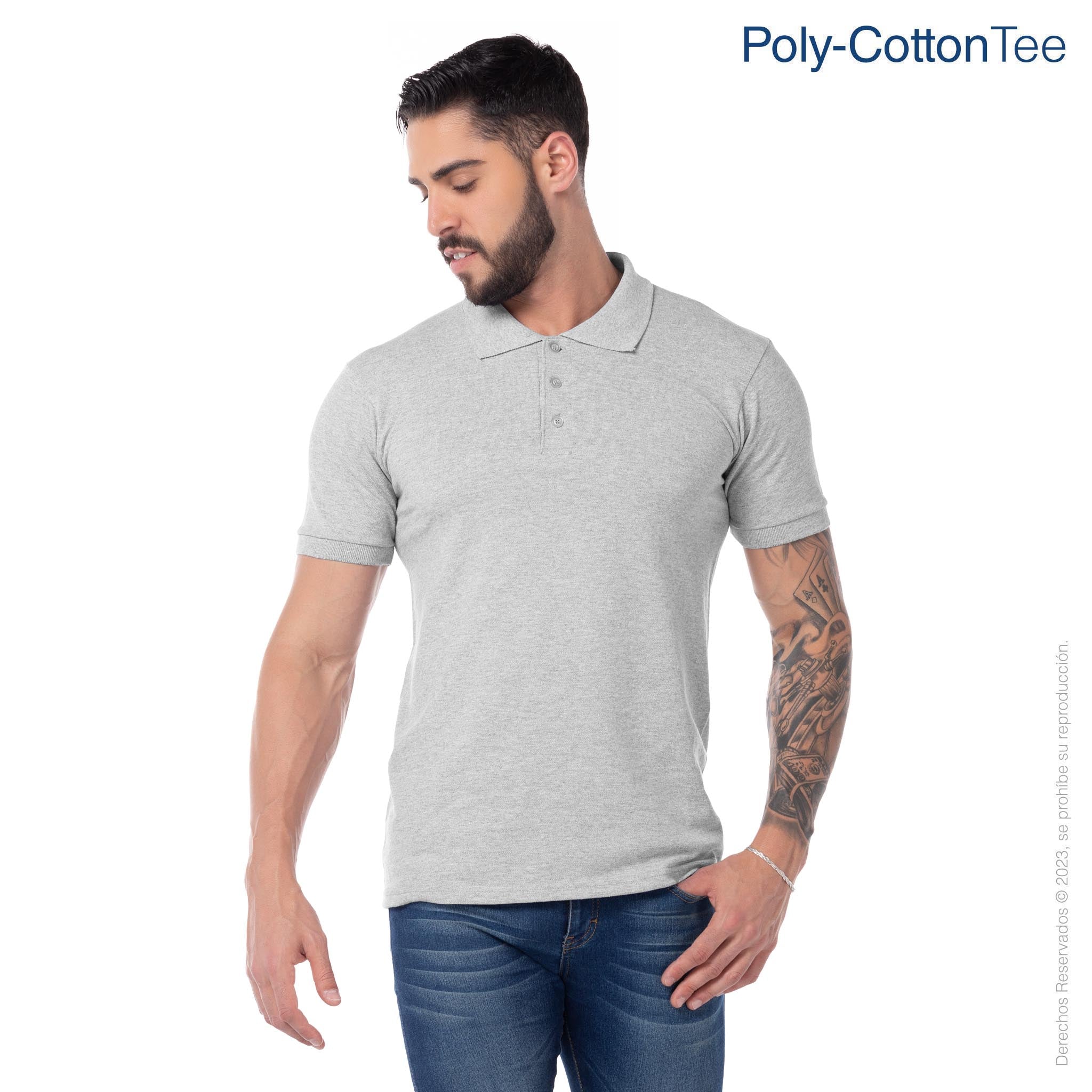 Men\'s Sport Short Sleeve Shirt · Yazbek® Heather – · Polyester 50% 50% Cotton Gr