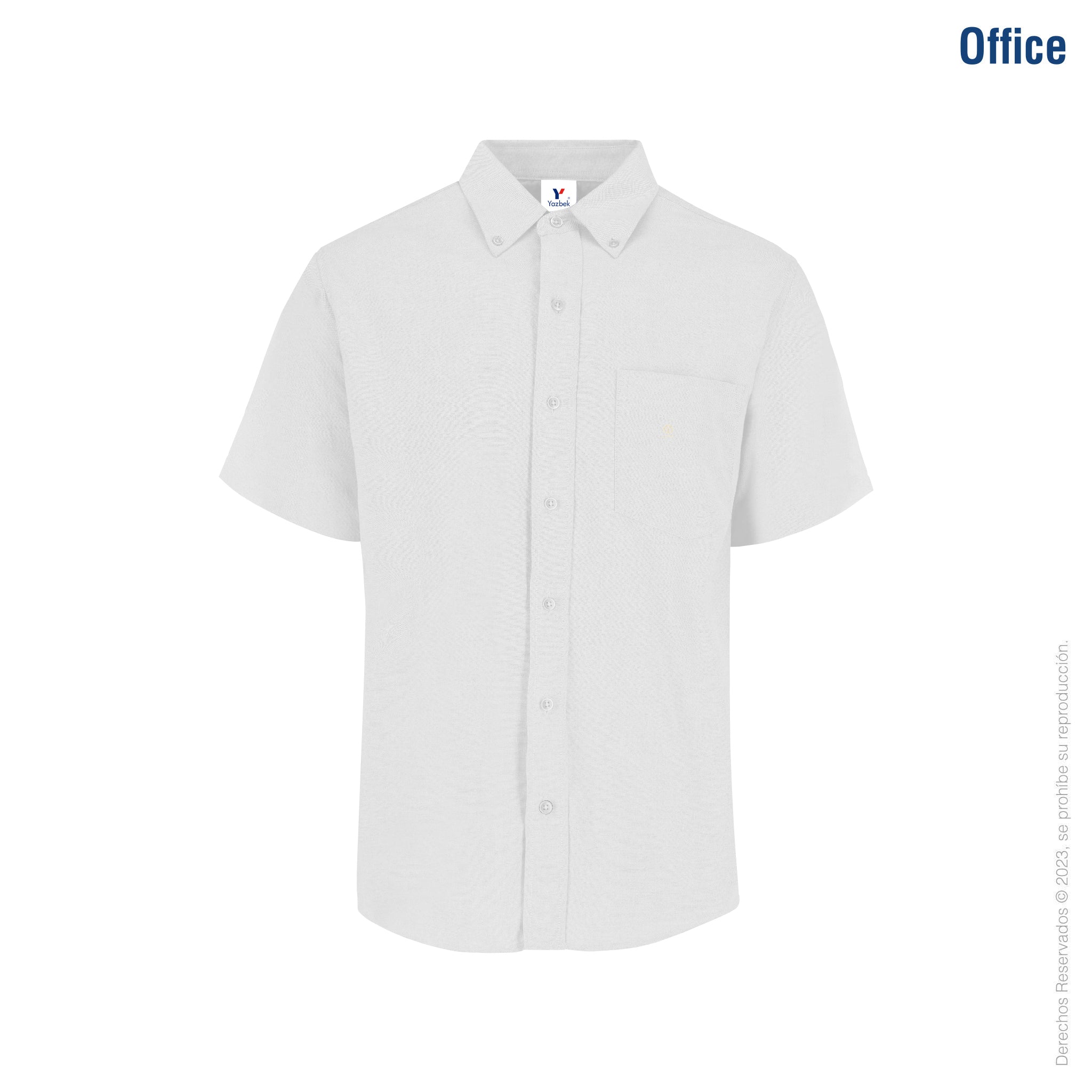 Men's Short Sleeve Oxford Shirt · 75% Cotton-25% Polyester · White – Yazbek®
