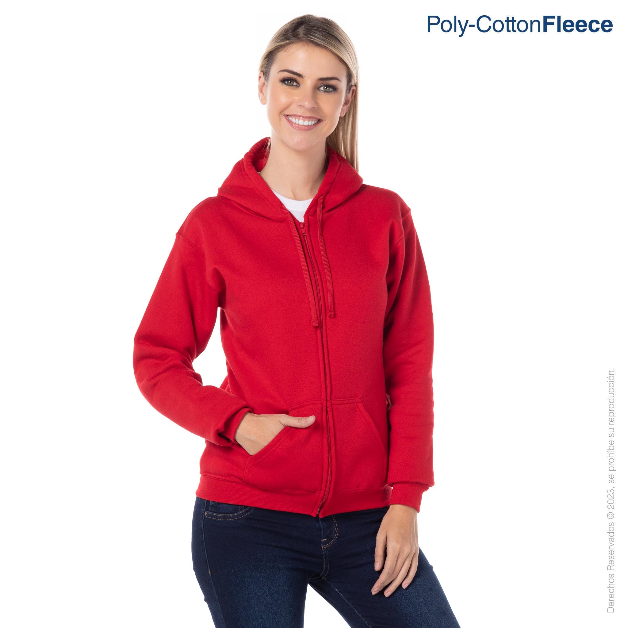 Sudadera roja con capucha OUT OF THE BLUE