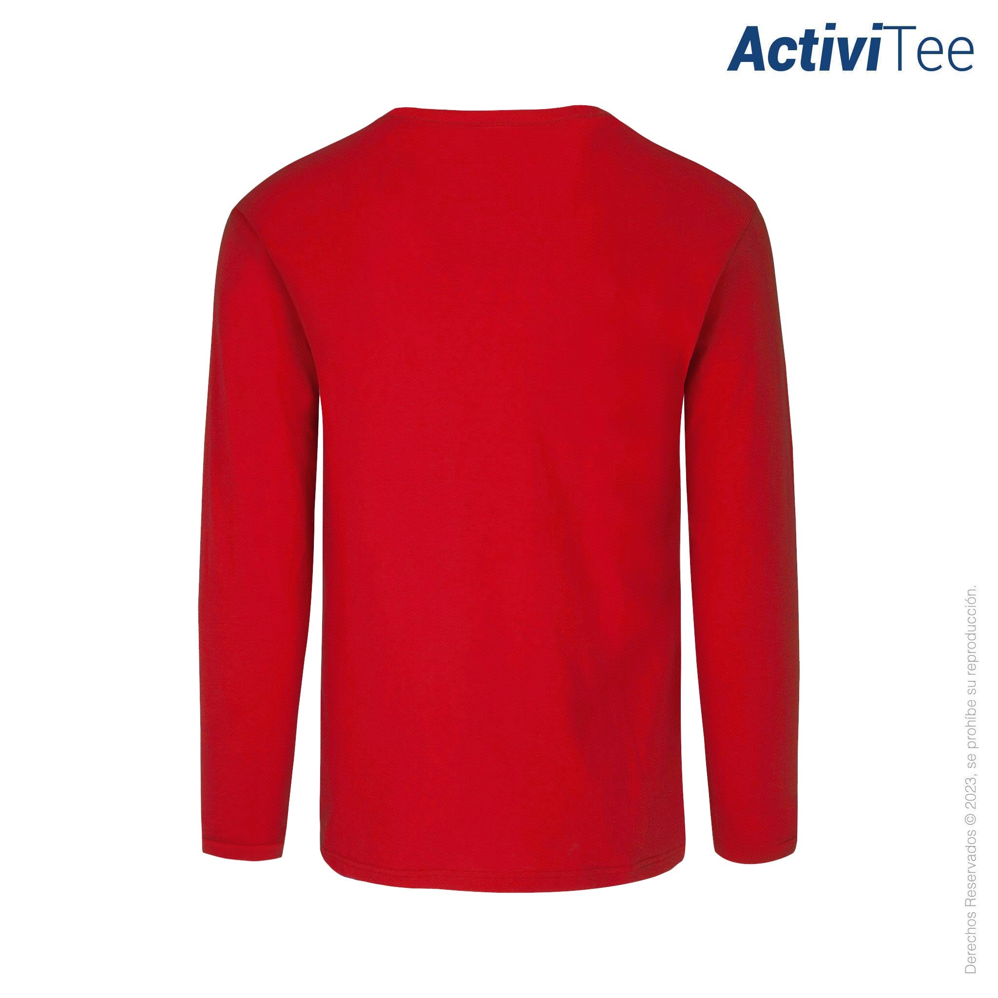 Camiseta de manga larga de algodón de 6 oz (G240) (paquete de 2)  Blanco-Rojo Grande